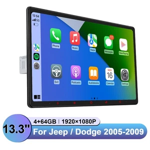 13.3 Inch Tablet 8-Core 4G+64G Car Radio Android 13 for 2006-2009 Dodge RAM 3500 - Picture 1 of 15