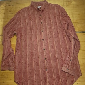 THE TERRITORY AHEAD sz XLTall red paisley long sleeve button down shirt - Picture 1 of 10