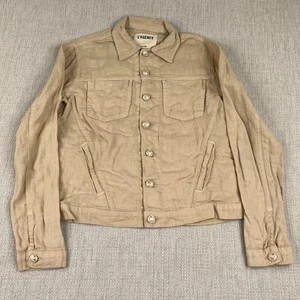 L'AGENCE Celine Jacket Slim Womens Small S Sand Luxury Collared 100% Linen USA - Picture 1 of 15
