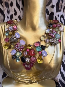 Betsey Johnson 1ST EDITION Minnie Mouse Bow Disney Collaboration Necklace RARE - Picture 1 of 14