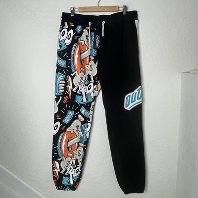 全新带标签 Outrank Pays To Be Me 抓绒慢跑者图形印花尺寸 2XL 多色 — 第 1/4 张图片