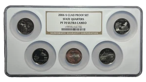 2004-S Clad Proof Set State Quarters NGC Proof-70 Ultra Cameo - Picture 1 of 8