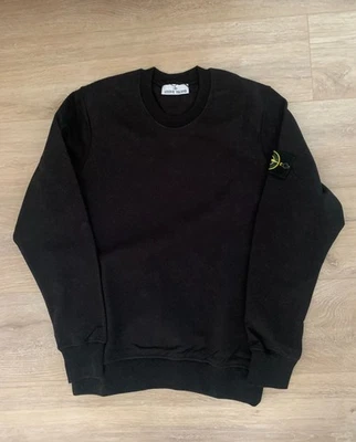 Basic Sweatshirt für Herren Stone Island mit Logo Patch Baumwolle Schwarz - Bild 1 von 2