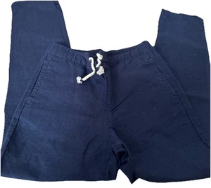 Janie & Jack Navy Blue Linen Blend Pants Sz 10 - Picture 1 of 4