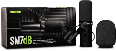 Shure SM7dB Dynamic Vocal Microphone Built in Preamp Streaming Podcast Recording - Image 1 of 4