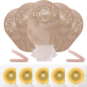 Bolsas de colostomía 35 piezas, suministros de ostomía, bolsas drenables de dos piezas con abrazadera Clo - Imagen 1 de 7