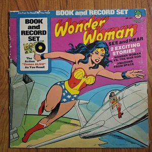 Wonder Woman Book and Vinyl Record Set 1977 Peter Pan Records EX/VG - Picture 1 of 5