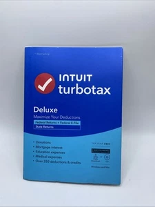 Intuit TurboTax Deluxe 2023 Federal w State CD/Download - PC/MAC SEALED - Picture 1 of 3