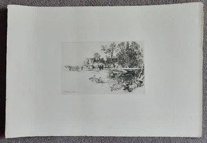 Original Antique Etching - Francis Seymour Hayden R.A. (1818-1910) Cowdray House - Picture 1 of 6