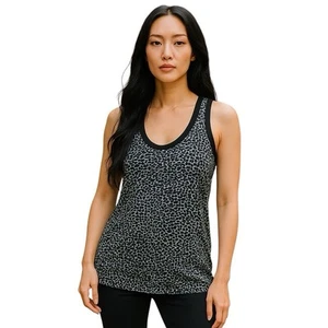 Joie Black White Cheetah Silk Animal Print Racerback Sleeveless Tank Top Small - Picture 1 of 6