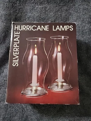 Lámparas Hurricane F B Rogers Silver Company placa plateada Foto 1 de 4
