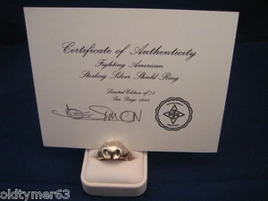 FIGHTING AMERICAN JOE SIMON ROB LIEFELD AWESOME COMICS STERLING SILVER RING SDCC - Picture 1 of 4