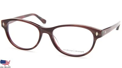 NEW PRODESIGN DENMARK 1744 c.3834 BURGUNDY EYEGLASSES 52-16-140 B38mm Japan - Image 1 of 4