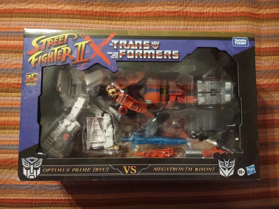 Transformers X Street Fighter II Optimus Prime Ryu vs Megatron M. Bison Nuevo Foto 1 de 1