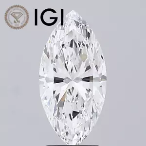 IGI Certified 1 Carat F VS1 Marquise Cut Loose CVD Lab Grown Diamond for Rings - Picture 1 of 19