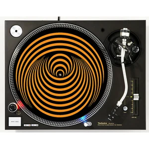 DJ Vertigo Orange Record Slipmat Turntable 12" LP Scratch Pad Audiófilo x1 - Imagen 1 de 2