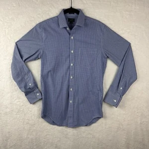 Camisa de manga larga J By J Crew Thompson para hombre S azul blanco a cuadros 14 14,5 nueva sin etiquetas - Imagen 1 de 14