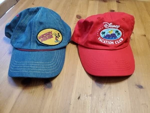 Disney Hats Vacation Club Set Of 2 Mickey Mouse Denim - Picture 1 of 2