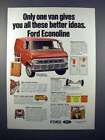 1971 Ford Econoline Van Ad - Better Ideas!