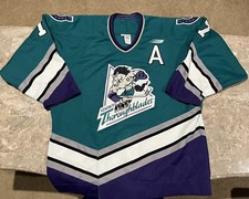 Vintage Kentucky Thoroughblades AHL Bauer Pro Hockey Jersey 52 Steve Guolla