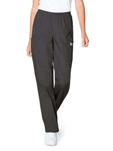Landau Women's Urbane Bailey Cargo Stretch Scrub Pants, Black, 2X Petite - Picture 1 of 7