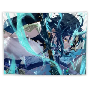 Genshin Impact Xiao Tapestry Wall Art Poster Hanging Sofa Table Cover - Picture 1 of 8