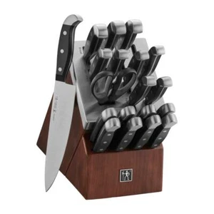 Henckels Knife Set Block Self Sharpening Cutlery Composite Black Steel 20 Piece - Picture 1 of 2