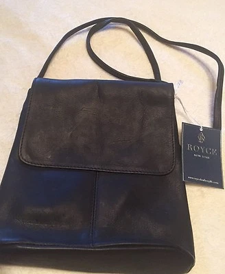 Leather “Vaquetta” Crossbody Bag by ROYCE (8x8) Flap Over - Image 1 of 4