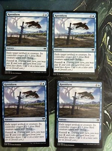 4x Ravenform, Magic The Gathering Kaldheim, casi nuevo/nunca jugado, ¡juego completo! - Imagen 1 de 2