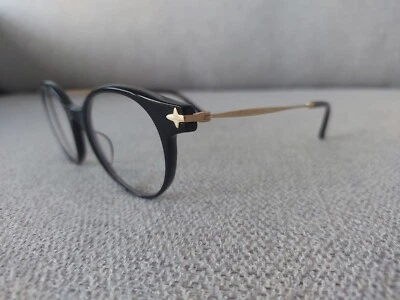 Monturas redondas de acetato MATSUDA modelo M2038 negro brillante dorado 52-18 Foto 1 de 4