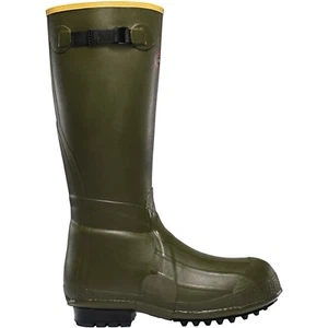 LaCrosse 266050 Men's Burly Air Grip 18" Green Insulated Rubber Boots Work Shoes - Picture 1 of 4