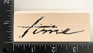Art Impressions Time Vintage Antique Distressed H1981 Wood Mounted Rubber Stamp - Picture 1 of 3