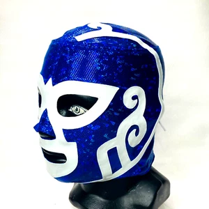 Disfraz de lucha libre hecho a mano Huracán Ramírez Lucha Libre máscara azul - Imagen 1 de 6