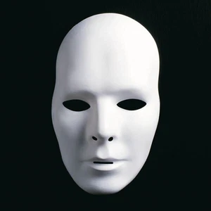 Männliche weiße Maske Gesichtsmaske Mann maskulin Pantomime Karneval Theater - Bild 1 von 2