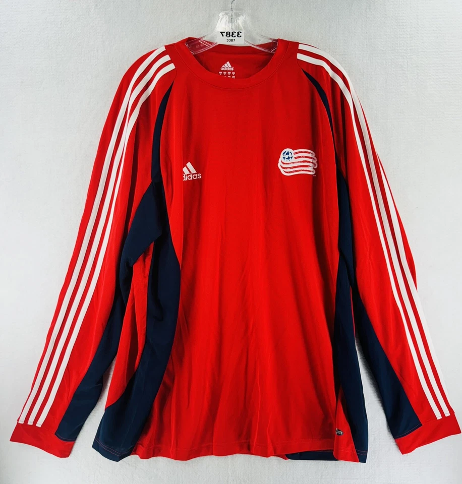 Adidas New England Revolution 2008 Jersey Men's XL MLS  Long Sleeve Climate Vtg - Image 1 of 4