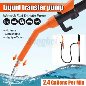 Electric Syphon Pump Battery Operated Petrol Oil Water Fuel Transfer 2.4 Gallons - Picture 1 of 12