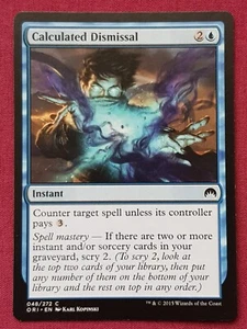 Magic The Gathering ORIGINS CALCULATED DISMISSAL blue card MTG - Picture 1 of 2