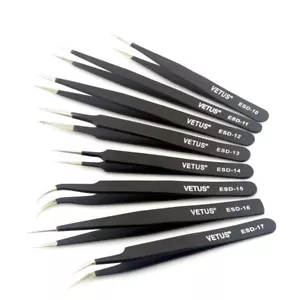 Herramienta de mano precisa VETUS pinzas antiestáticas de acero inoxidable ESD-14 ESD-15 AU - Imagen 1 de 13