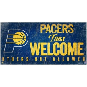Indiana Pacers Licensed 6x12 Fans Welcome Others Not Allowed Wood Sign - Picture 1 of 1