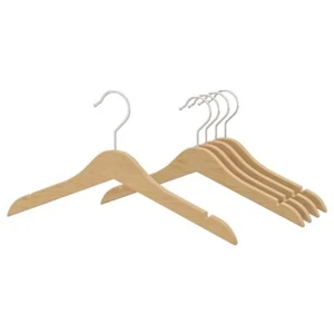 IKEA HÄNGA Children's Coat-hanger Natural 5 Pack - Picture 1 of 4