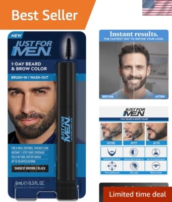 Quick-Set Beard & Brow Color in Darkest Brown/Black – 5-Minute Application - Image 1 of 4