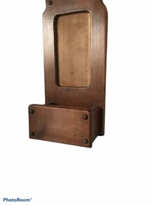 Caja de llaves de madera colgada de pared hecha a mano vintage - Imagen 1 de 2