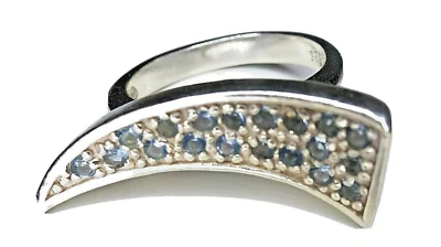 Anello in argento legge e zirconi colorati - Immagine 1 di 3