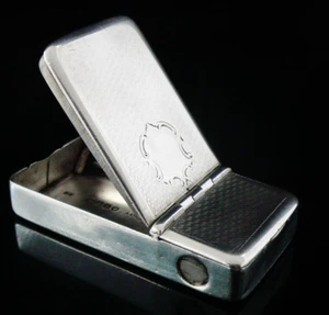 Combinación de plata esterlina Vesta Cheroot cortador de cigarros y perforador, Londres 1863 - Imagen 1 de 12