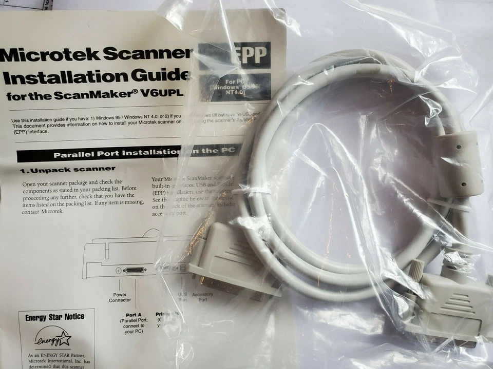 Microtek Scanmaker V6UPL EPP CABLE - Image 1 of 3