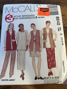 New McCalls 8840, 3 hr Seperates, Size E - 14,16,18, Pattern - Picture 1 of 6