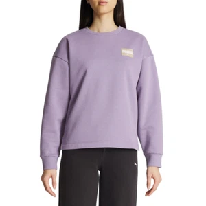 PUMA Women's Fleece Crewneck Sweatshirt Purple, Sz XL - Picture 1 of 2