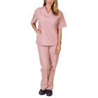 Men Women Unisex Tops Pants Uniforms Hospital Medical Nursing Scrub Set Summer