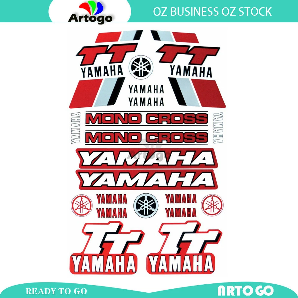 Kit de calcomanías gráficas para Yamaha TT250 TT350 TT600 1988 1989 1990 1991-2002 Foto 1 de 1