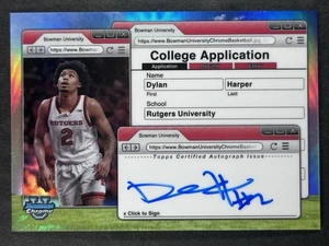 2024-25 Bowman University Chrome Dylan Harper College Application On Card Auto - Picture 1 of 2